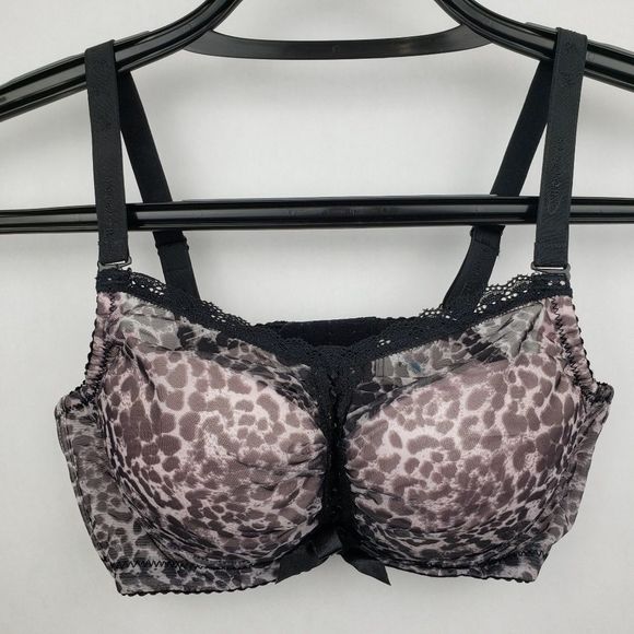 Pink & Black Leopard Padded Push Up Bra - Picture 1 of 6